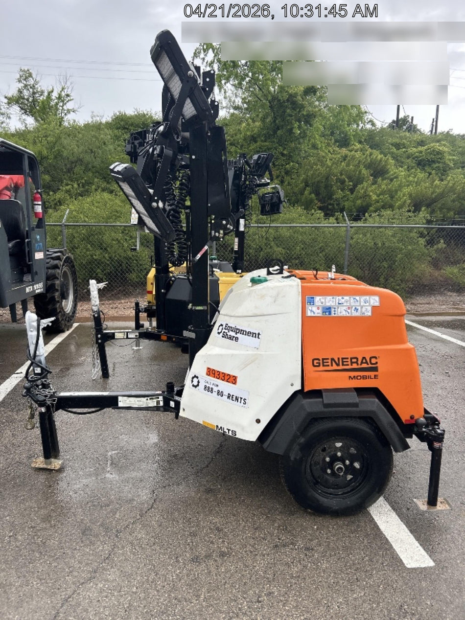 2024 Generac MLT2 Diesel, Flex Switch 120V Input, Powerzone Controller, 
(4) 320W LED Lights, 4kW Generator, 39.9 Gal Fuel Tank, 2" Ball, T3