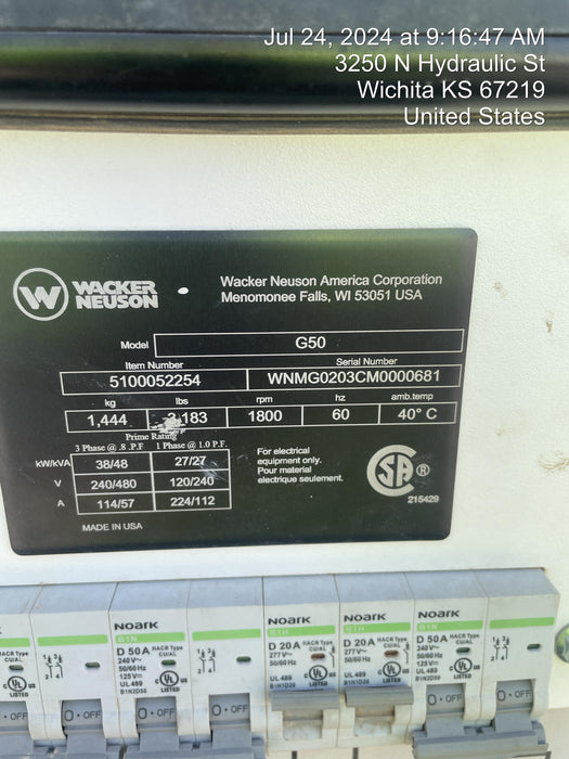 2022 WACKER NEUSON G50