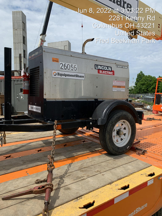 2019 Lincoln Electric Vantage 322 Lincoln Vantage 322 Welder w/Trailer, Light Kit, Cable Rack