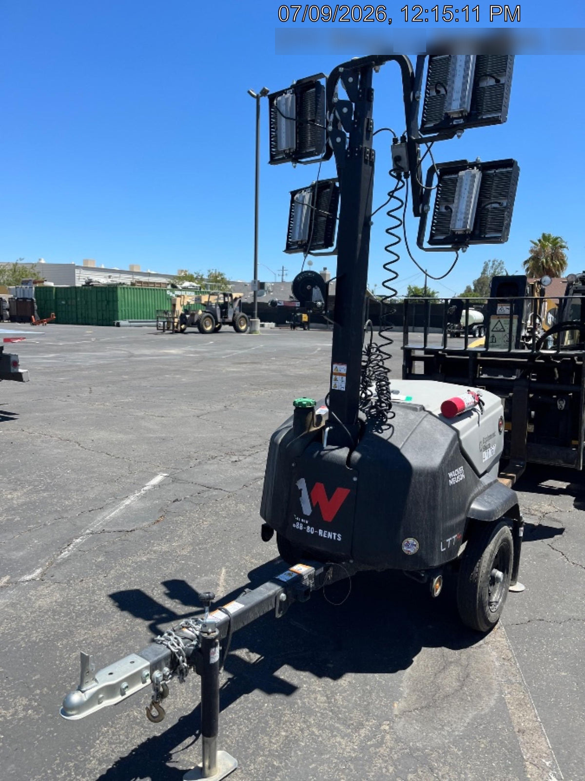 2024 Wacker Neuson LTT4 Diesel, Kohler KDW702, Deep Sea Controller, Auto Start, LED 320W, Bypass Outlet, T3