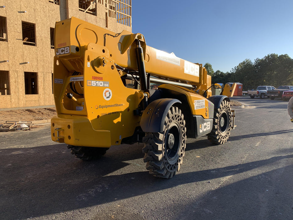 2020 JCB 510-56 Canopy, Solid Tires, Work Lights, Beacon, Aux Hydraulics, Back up Alarm, Lifting Eye, ES Decals