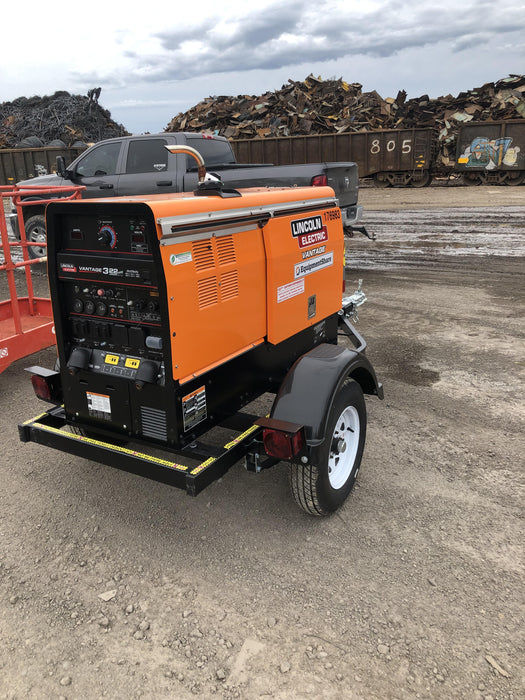 2021 Lincoln Electric Vantage 322 Vantage 322 Ready Pak 3 w/ Decals, ORANGE (includes trailer, cable rack, fender light kit) NO Telematics