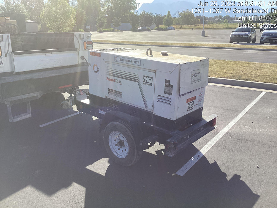 2020 Multiquip DLW400ESA4 400 amp Welder, 14kW, 120/240V, T4F Kubota, Trailer