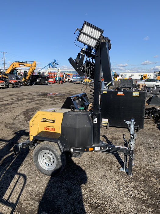 2020 Allmand NLV3GR (4) LED Light Fixture 350W, 23' Vertical Mast, 3kW Prime, Towable, Deep Sea L401, Leveling Jacks, Yanmar T4F 5.8hp