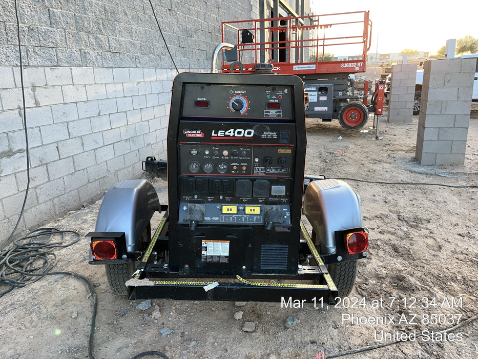 2022 Lincoln Electric LE400 Kubota V1505, Trlr, Cable Rack, Light Kit, ES Decals, T3