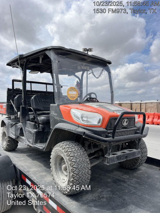 2022 Kubota RTV-X1140W-H Plastic Canopy, Windshield Acrylic Clear, LED Strobe Light, Wire Harness Kit, Back up Alarm