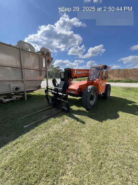 2019 Skytrak 6036 Cab/Heat/Air, Solid Tires, LED Work Lights, Beacon w/50" Carriage, 48" Pallet Forks