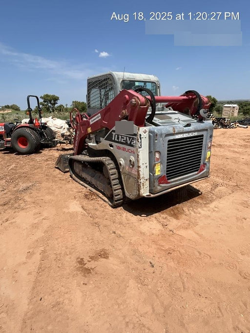 2019 Takeuchi TL12V2C ROPS/FOPS Cab, Heat/AC, Defroster, Rubber Tracks, Back-up Alarm, Front & Rear Working Lights, Auxiliary Hydraulics, Two-Speed Travel, Electronic Monitoring System, Hydraulic Universal Quick Hitch w/80" HD Smooth Dirt Bucket with Bolt-on Edge, 24.0 cu ft. Capacity