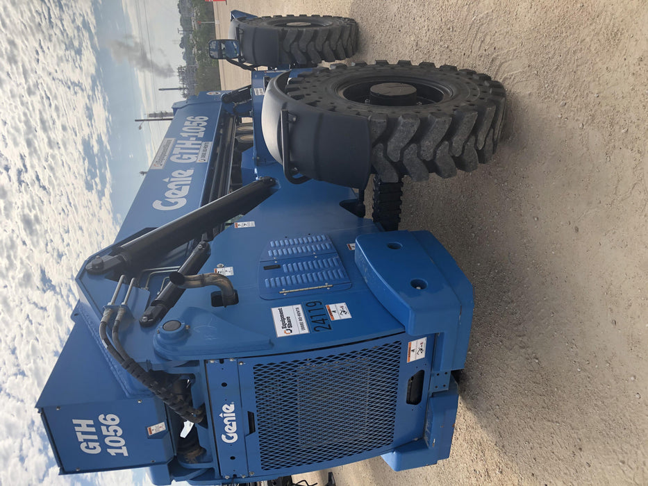 2018 Genie GTH-1056 Genie GTH-1056 w/Enclosed Cab w/HVAC, Work Lights, Solid Tires, Beacon, 60" Carriage and Forks