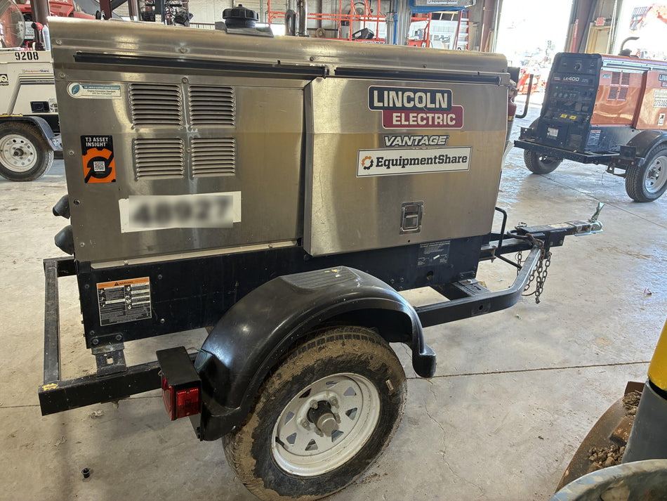 2019 Lincoln Electric Vantage 322 Ready-Pak 3, Two Wheel Trailer, Fender and Light Kit, Cable Rack