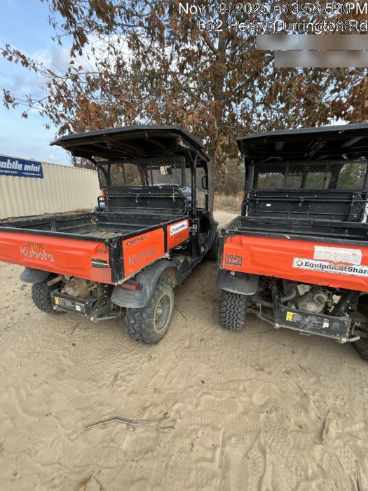 2022 Kubota RTV-X1140W-H Plastic Canopy, Windshield Acrylic Clear, LED Strobe Light, Wire Harness Kit, Back up Alarm