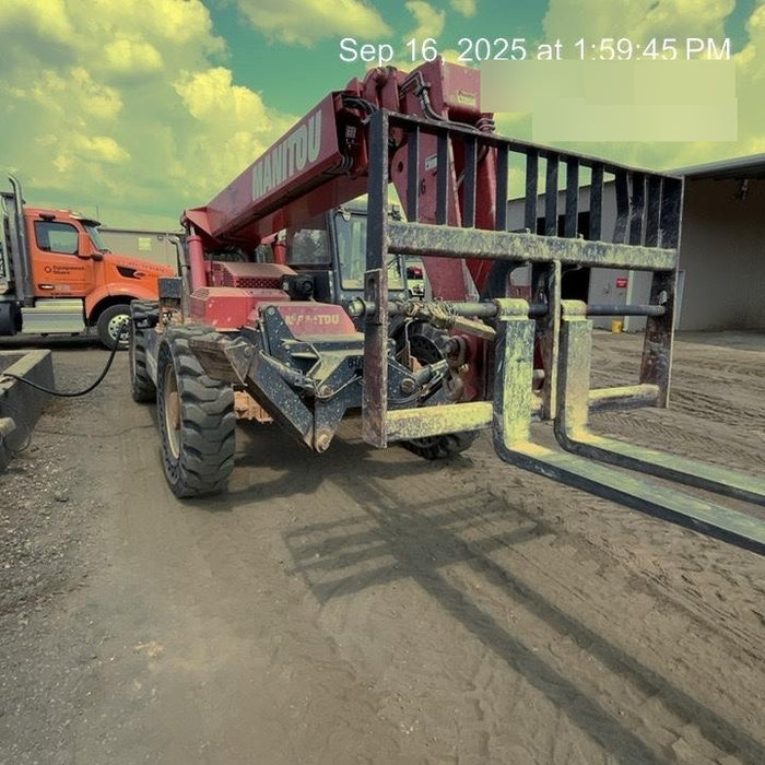 2018 Manitou MTA10055 Manitou MTA 10055 w/Cab/Heat/AC, Work Lights/Strobe, Aux Hyd, Solid Tires, Lift Hook, 66" Carriage, 60" Forks