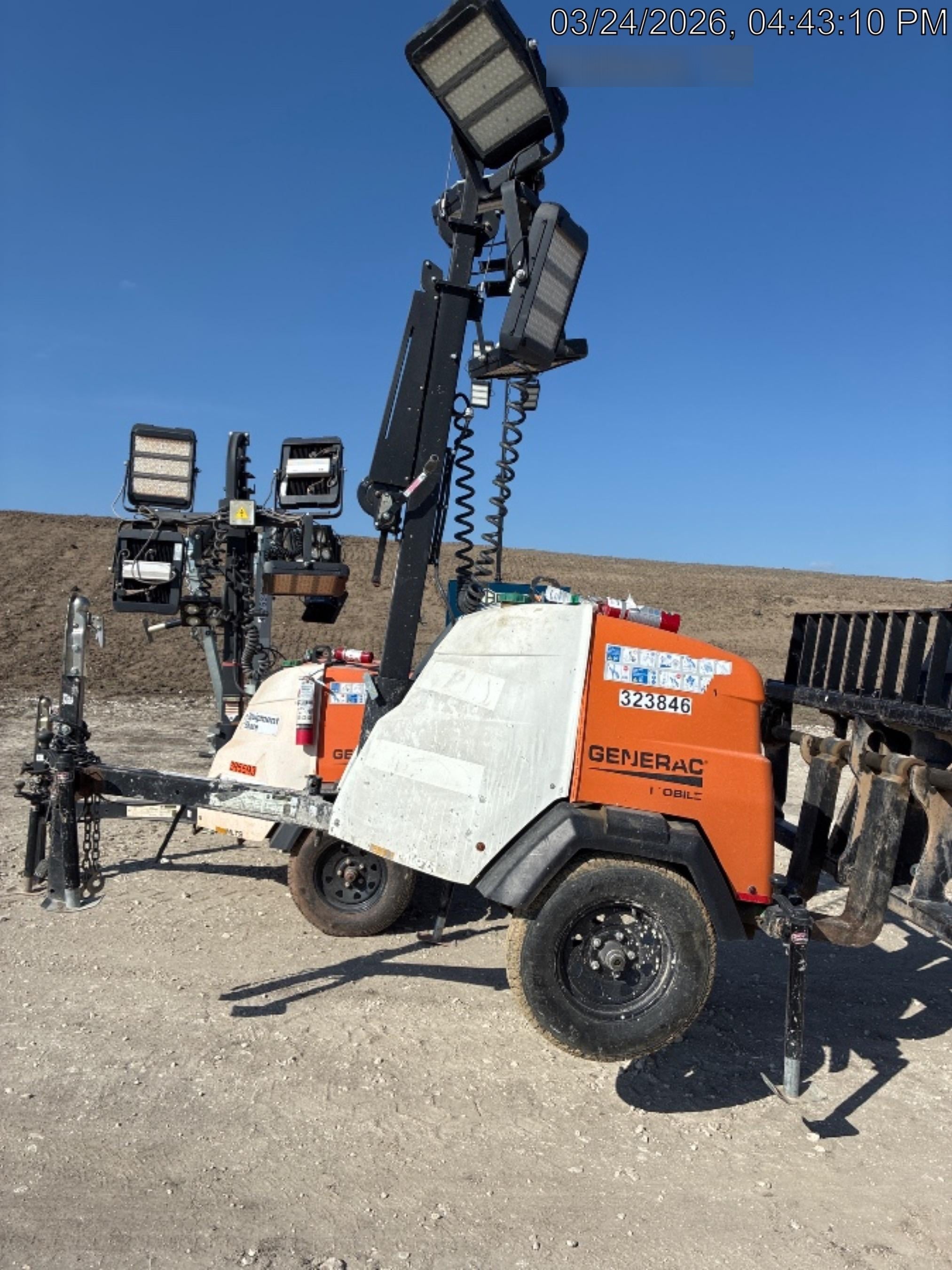 2023 Generac MLT2 Diesel, Flex Switch 120V Input, Powerzone Controller, (4) 320W LED Lights, 4kW Generator, 39.9 Gal Fuel Tank, 2" Ball, T3