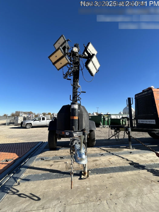 2022 Allmand NLV3GR (4) LED Light Fixture 350W, 23' Vertical Mast, 3kW Prime, Towable, Deep Sea L401, Leveling Jacks, Yanmar T4F 5.8hp