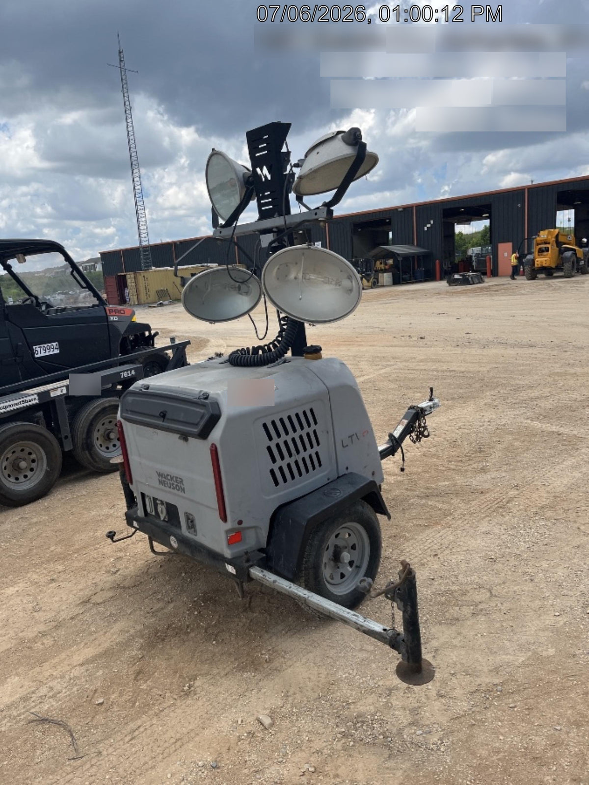 2019 Wacker Neuson LTV6L-MH Wacker Neuson LTV6L Mobile Light Tower w/Fuel Level Sensor Installed