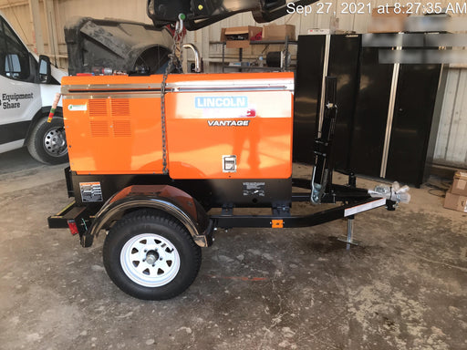 2021 Lincoln Electric Vantage 322 Vantage 322 Ready Pak 3 w/ Decals, ORANGE (includes trailer, cable rack, fender light kit) NO Telematics