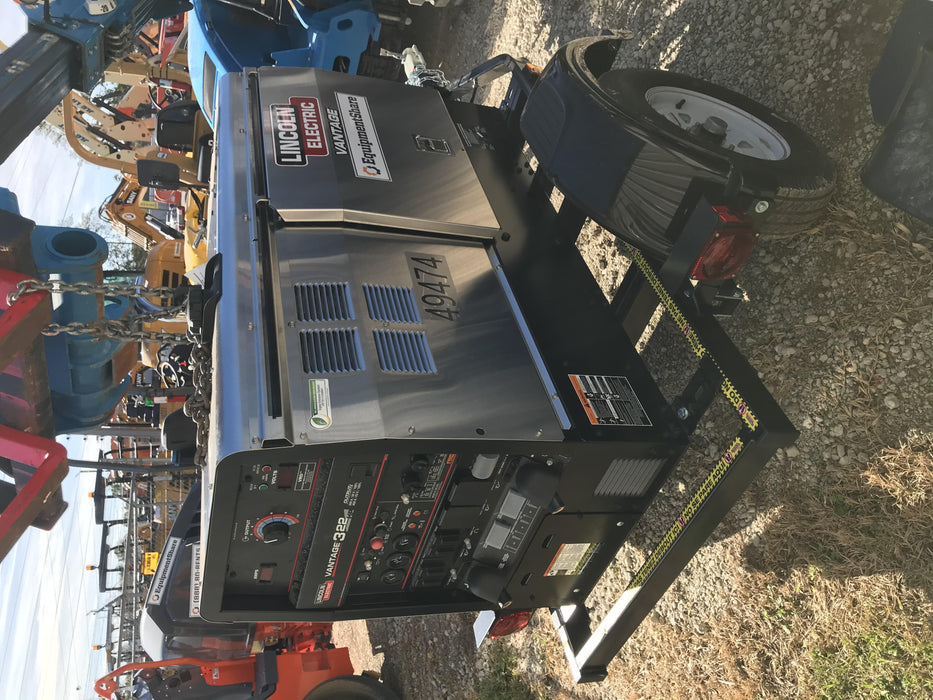 2019 Lincoln Electric Vantage 322 Ready-Pak 3, Two Wheel Trailer, Fender and Light Kit, Cable Rack