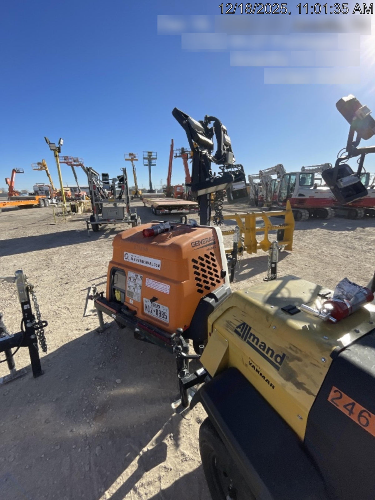 2023 Generac MLT2 Diesel, Flex Switch 120V Input, Powerzone Controller, 
(4) 320W LED Lights, 4kW Generator, 39.9 Gal Fuel Tank, 2" Ball, T3