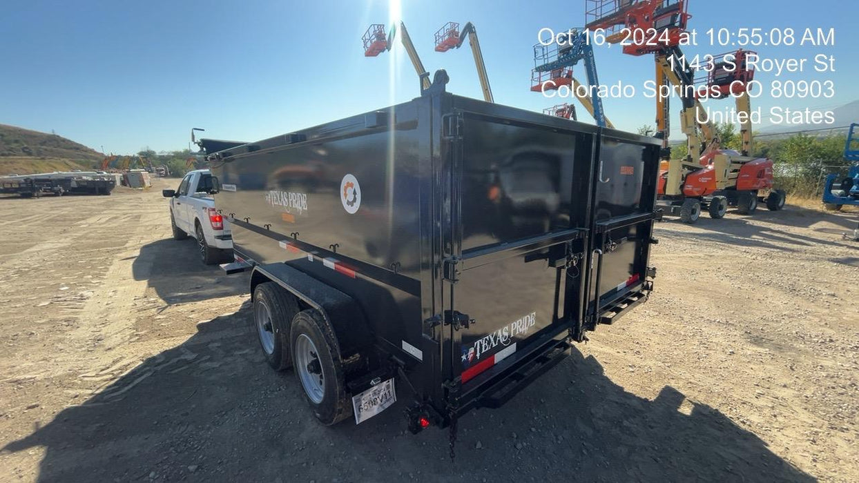 2025 TEXAS PRIDE TRAILERS 14'L x 7'W 5 Cu Yd Trunnion Hydraulic Dump