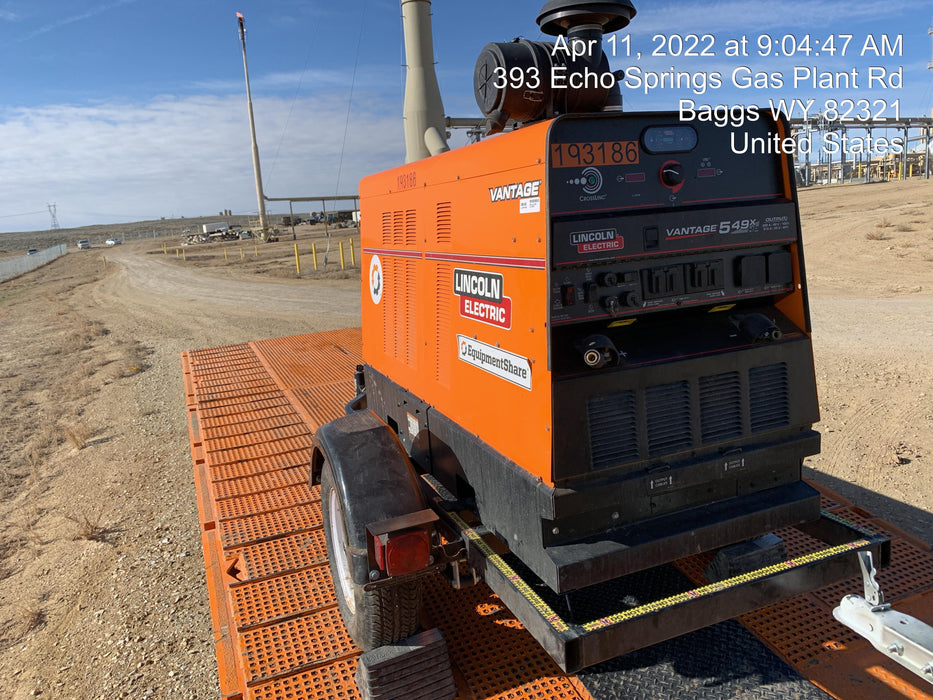 2021 Lincoln Electric Vantage 549X Ready Pak 3, ORANGE (includes trailer, cable rack, fender light kit)