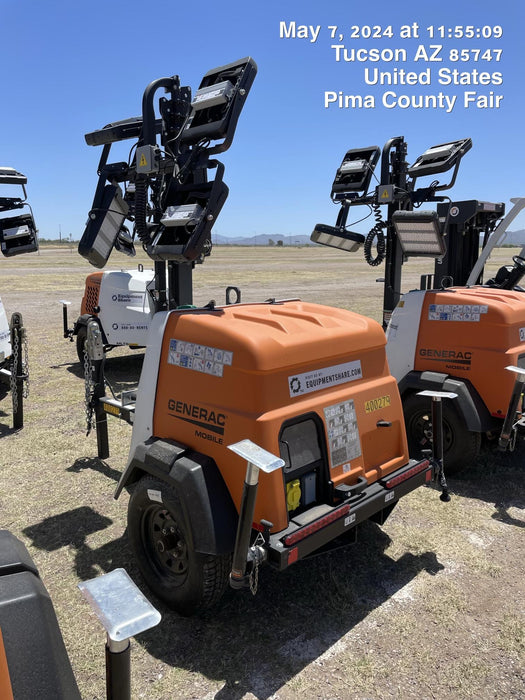 2024 Generac MLT2 Diesel, Flex Switch 120V Input, Powerzone Controller, 
(4) 320W LED Lights, 4kW Generator, 39.9 Gal Fuel Tank, 2" Ball, T3