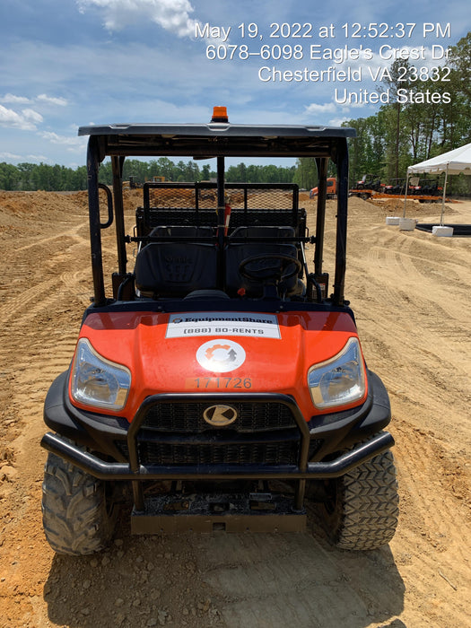 2021 Kubota RTV-X1140W-H Plastic Canopy, Windshield Acrylic Clear, LED Strobe Light, Wire Harness Kit, Back up Alarm