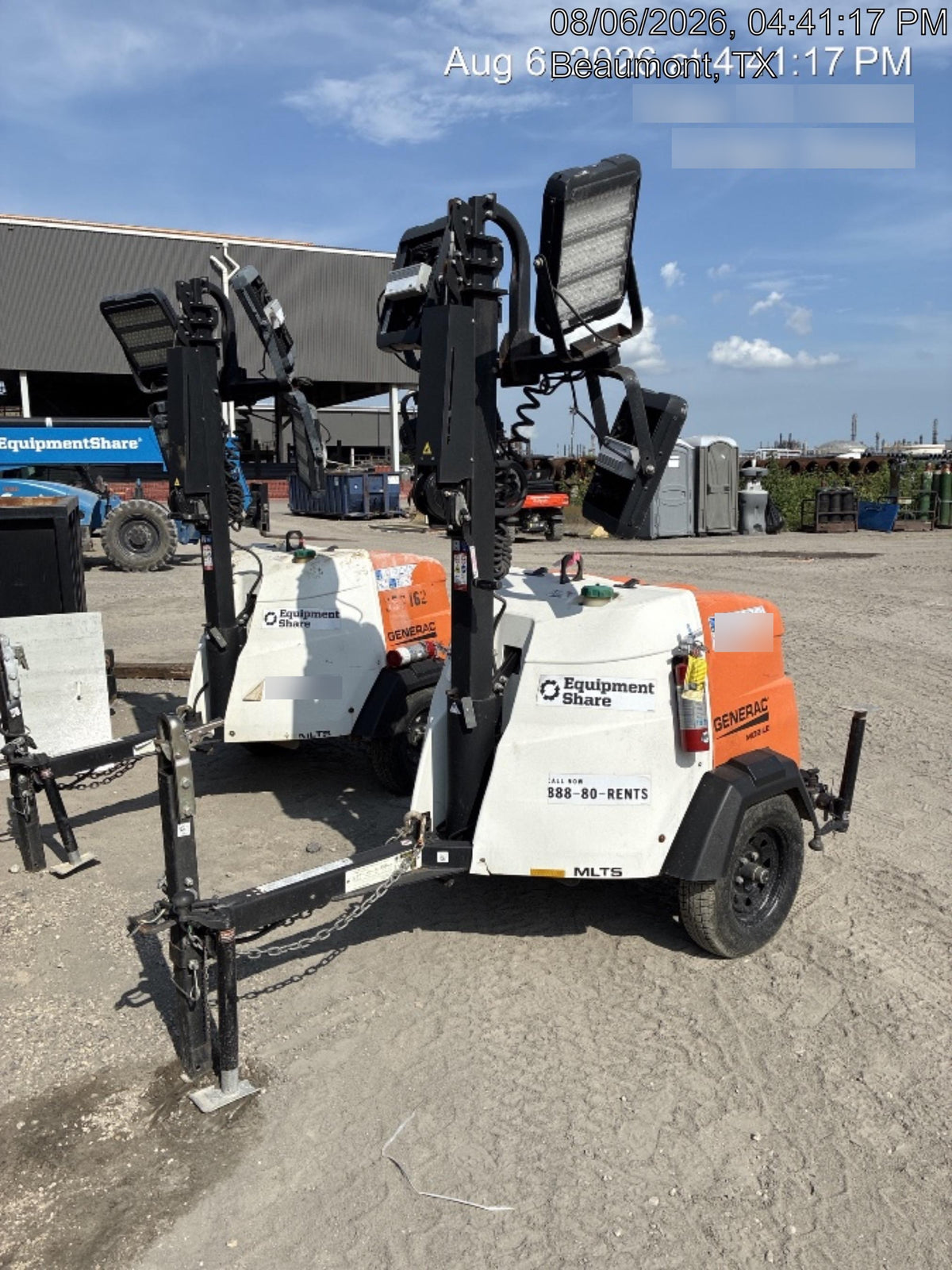 2024 Generac MLT2 Diesel, Flex Switch 120V Input, Powerzone Controller, 
(4) 320W LED Lights, 4kW Generator, 39.9 Gal Fuel Tank, 2" Ball, T3