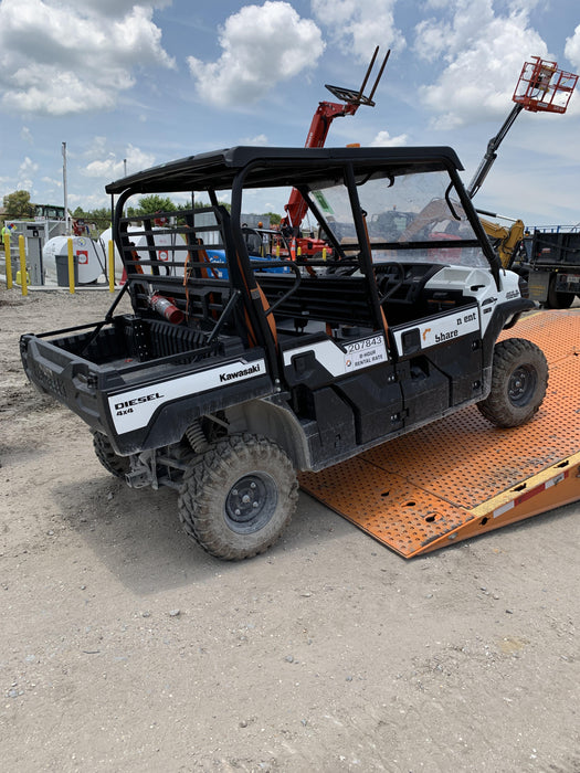 2022 Kawasaki Mule PRO-DXT Standard Options, Backup Alarm, Beacon, Plastic Hard Top, Poly Windshield, Horn Kit