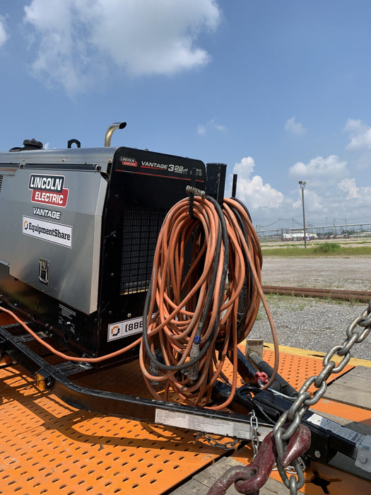 2019 Lincoln Electric Vantage 322 Welder Ready-Pak 3, Two wheel trailer, Fender and Light kit, Cable Rack