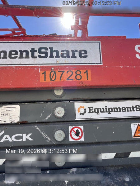 2020 Skyjack SJIII-3219 Solid NM Tires, Half height spring hinged entry gate, Dual Beacons, 800W Inverter