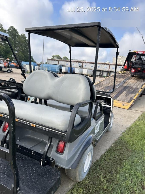 2022 Club Car CA100E Canopy, Fold down Windshield, Beacon, Back up Alarm, All-Trail Trials, HD 8 V Batteries, Trailer Hitch and Ball
