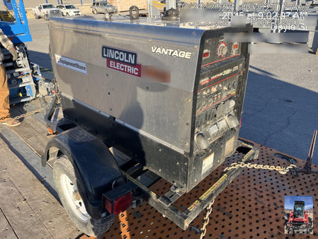 2019 Lincoln Electric Vantage 322 Ready-Pak 3, Two Wheel Trailer, Fender and Light Kit, Cable Rack