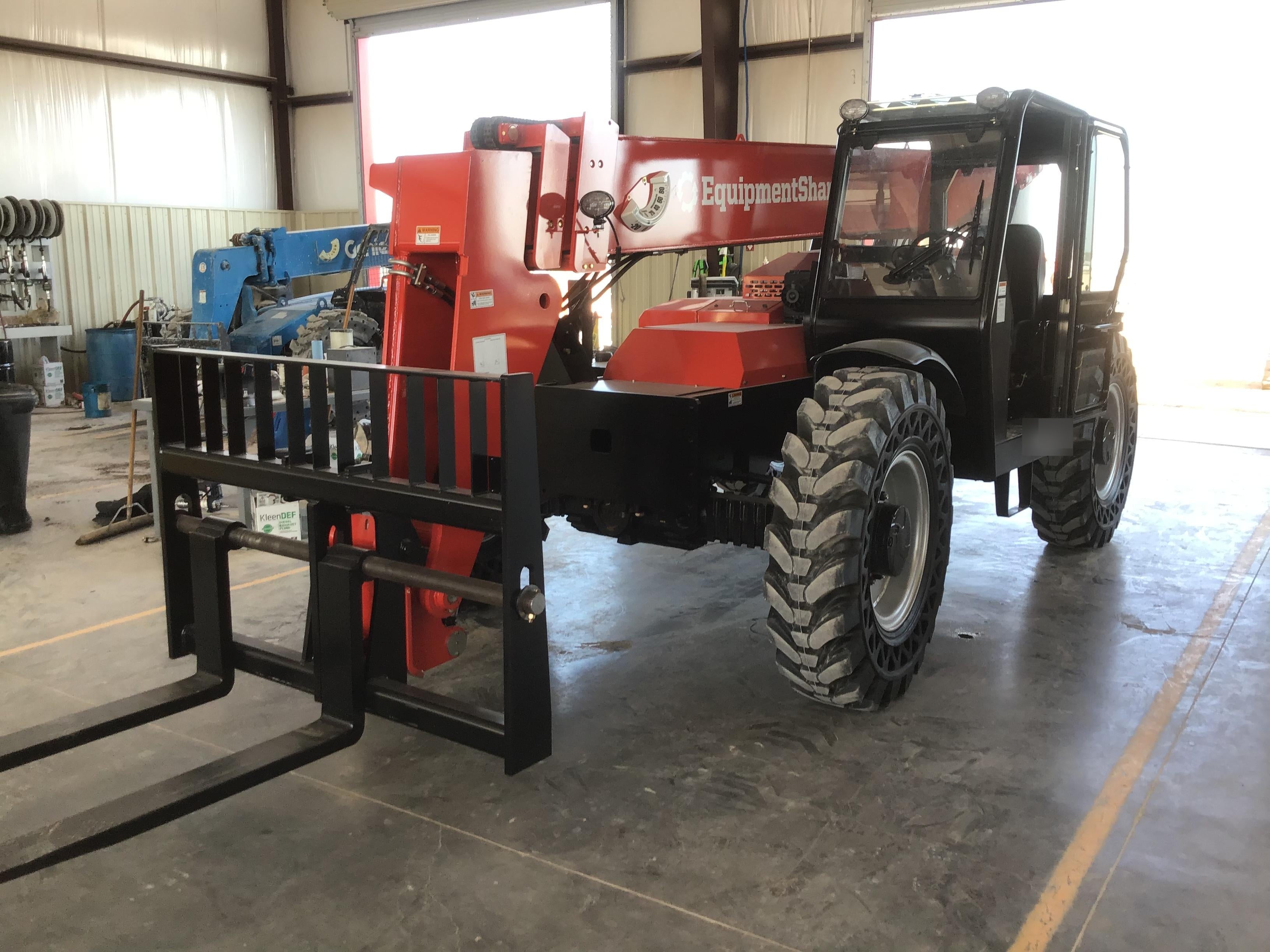 2019 Manitou MTA12042 120hp T4F, Cab/Heat/Air, Cab and Boom LED work lights, Auxiliary Hydraulics, Solid Tires, Amber strobe, Lift Hook 66" Carriage, 60" Forks