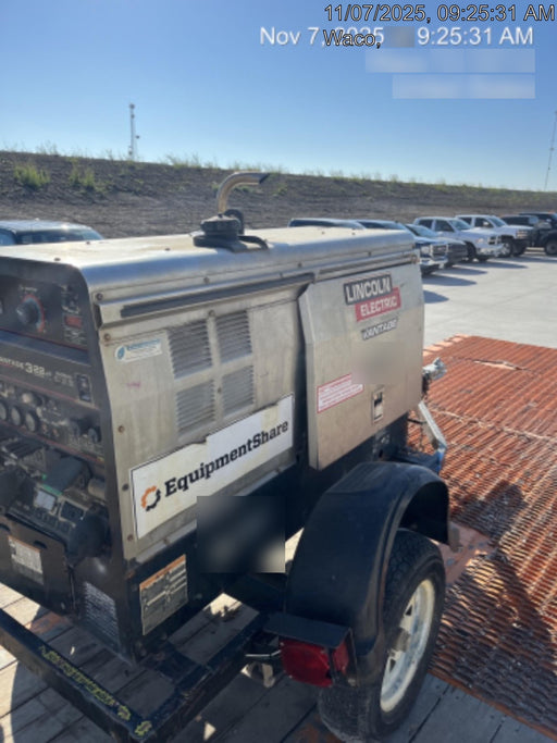 2018 Lincoln Electric Vantage 322 Lincoln Vantage 322 Welder Ready Pak 3 - Vantage 322, Trailer, Fender and light kit, Cable rack