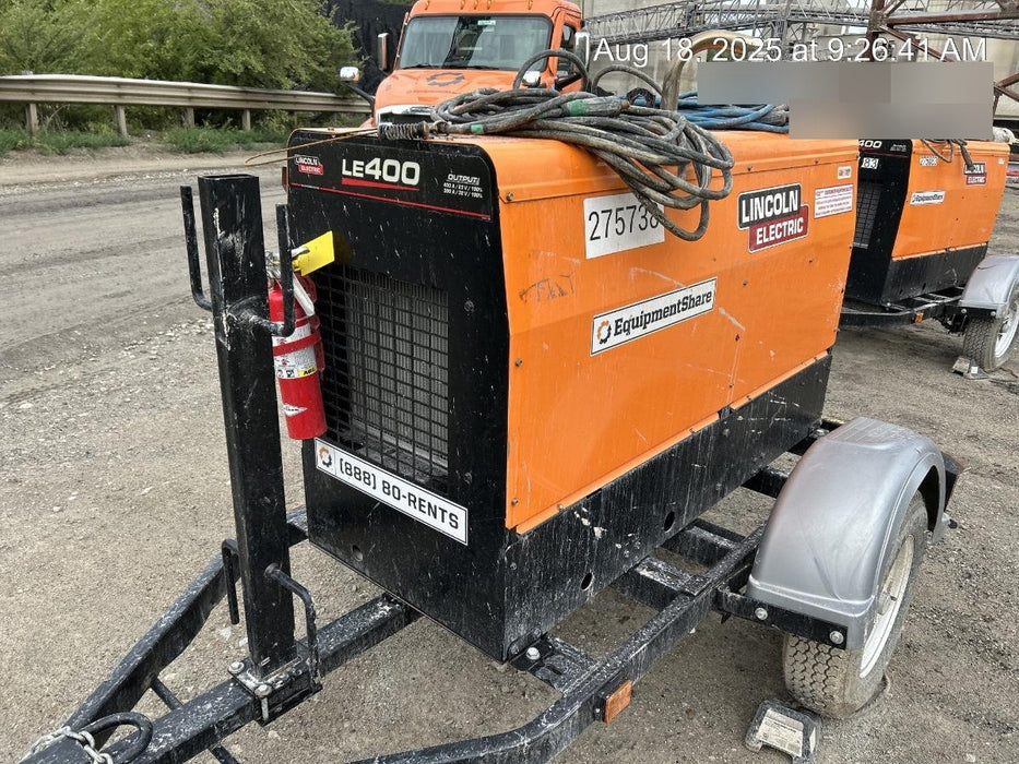 2022 Lincoln Electric LE400 Kubota V1505, Trlr, Cable Rack, Light Kit, ES Decals, T3