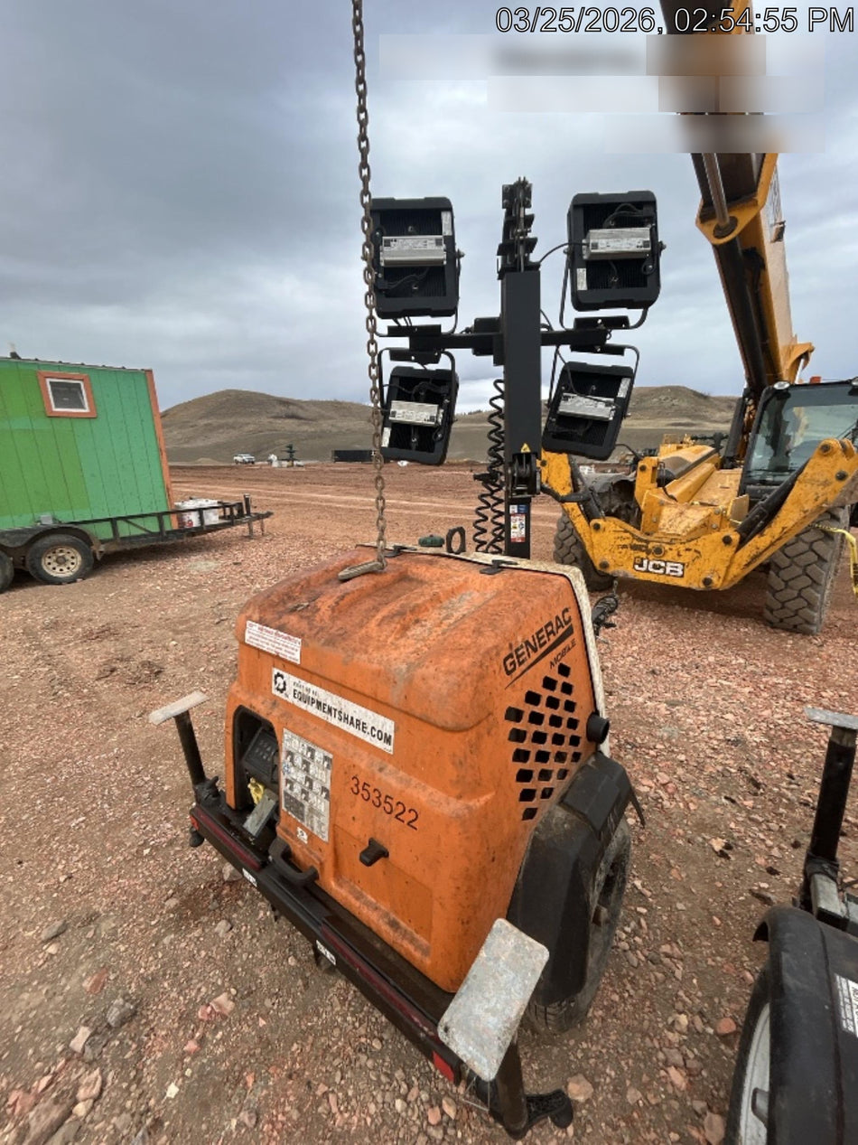2023 Generac MLT2 Diesel, Flex Switch 120V Input, Powerzone Controller, (4) 320W LED Lights, 4kW Generator, 39.9 Gal Fuel Tank, 2" Ball, T3