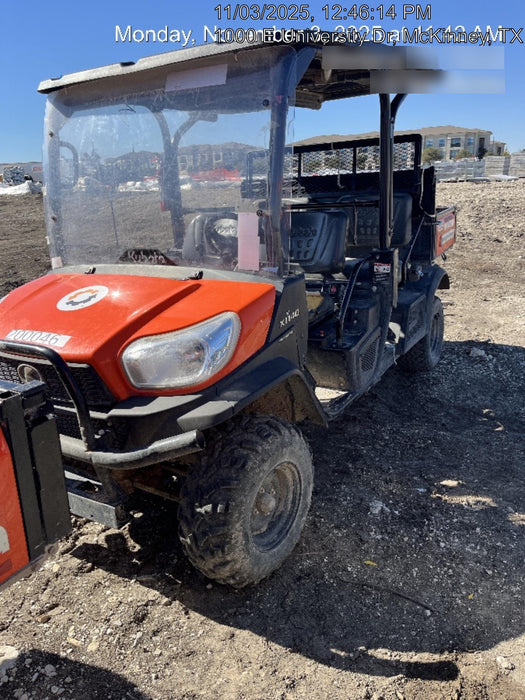 2022 Kubota RTV-X1140W-H Plastic Canopy, Windshield Acrylic Clear, LED Strobe Light, Wire Harness Kit, Back up Alarm