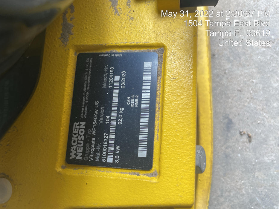 2020 WACKER NEUSON WP1540AW