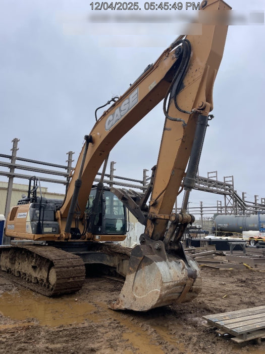 2016 Case CX350D CAB A/C, 13'-3" ARM, STEEL TRACKS, THUMB