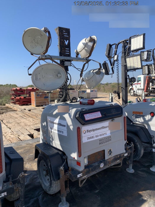 2019 Wacker Neuson LTV6L-MH Wacker Neuson LTV6L Mobile Light Tower w/Fuel Level Sensor Installed