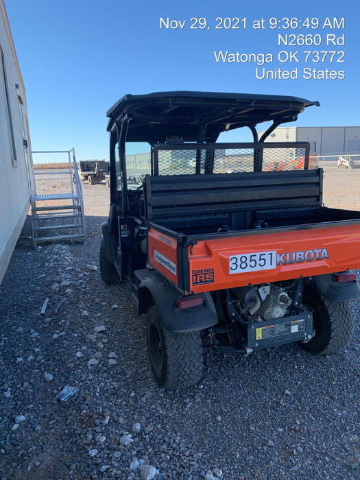 2019 Kubota RTV-X1140W-H 4wd Utility Cart, LED Strobe, Windshield Tempered Glass, Plastic Canopy, Wire Harness Kit, Backup Alarm