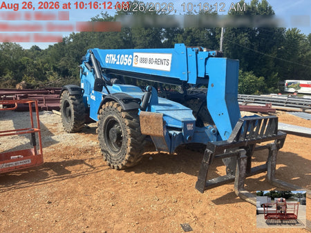 2019 Genie GTH-1056 Canopy, Solid RT Tires, LED Work Lights, Beacon 60" QA Carriage, 60" Forks