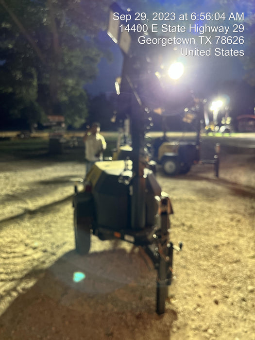 2022 Allmand NLV3GR (4) LED Light Fixture 350W, 23' Vertical Mast, 3kW Prime, Towable, Deep Sea L401, Leveling Jacks, Yanmar T4F 5.8hp