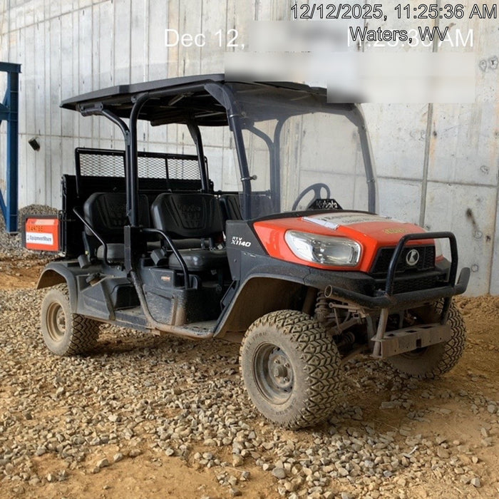 2022 Kubota RTV-X1140W-H Plastic Canopy, Windshield Acrylic Clear, LED Strobe Light, Wire Harness Kit, Back up Alarm
