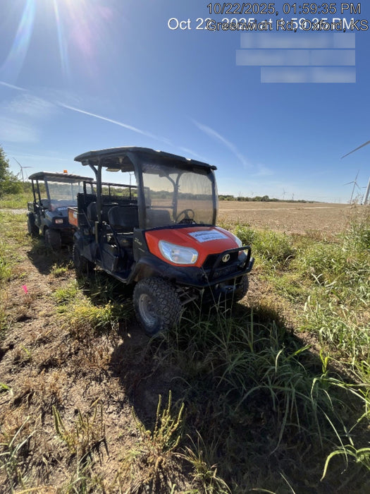 2021 Kubota RTV-X1140W-H Plastic Canopy, Windshield Acrylic Clear, LED Strobe Light, Wire Harness Kit, Back up Alarm