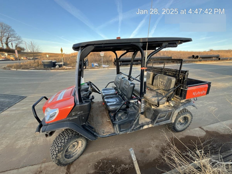 2022 Kubota RTV-X1140W-H Plastic Canopy, Windshield Acrylic Clear, LED Strobe Light, Wire Harness Kit, Back up Alarm