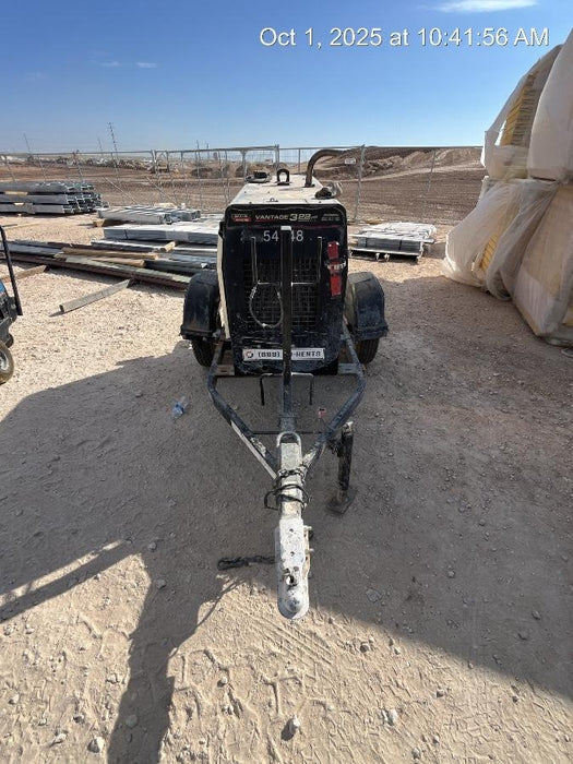 2019 Lincoln Electric Vantage 322 Welder Ready-Pak 3, Two wheel trailer, Fender and Light kit, Cable Rack