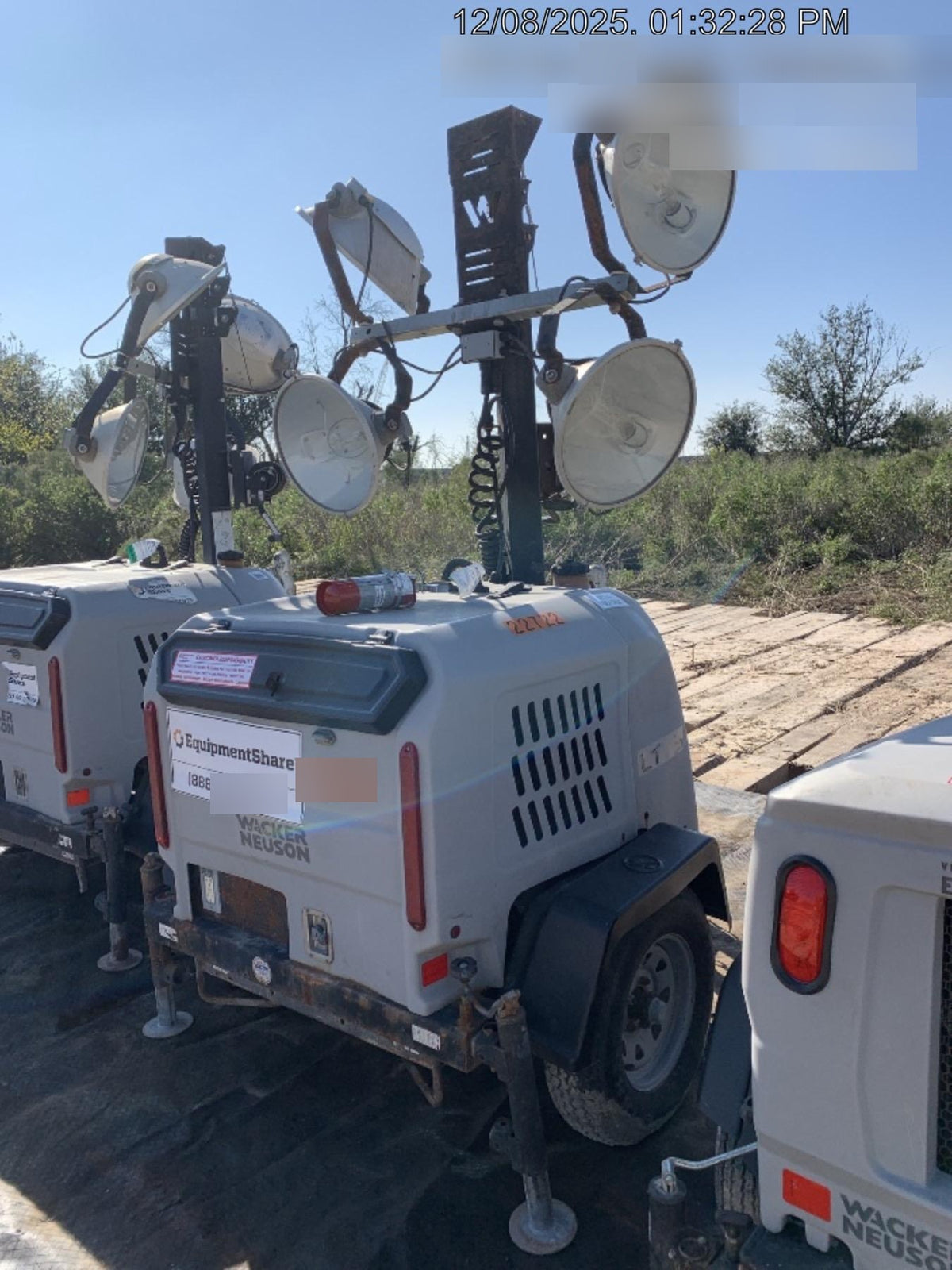 2019 Wacker Neuson LTV6L-MH Wacker Neuson LTV6L Mobile Light Tower w/Fuel Level Sensor Installed