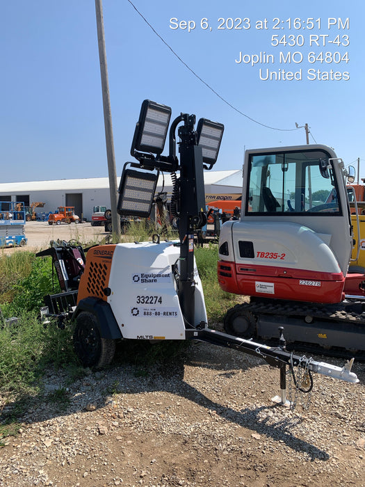 2023 Generac MLT2 Diesel, Flex Switch 120V Input, Powerzone Controller, (4) 320W LED Lights, 4kW Generator, 39.9 Gal Fuel Tank, 2" Ball, T3