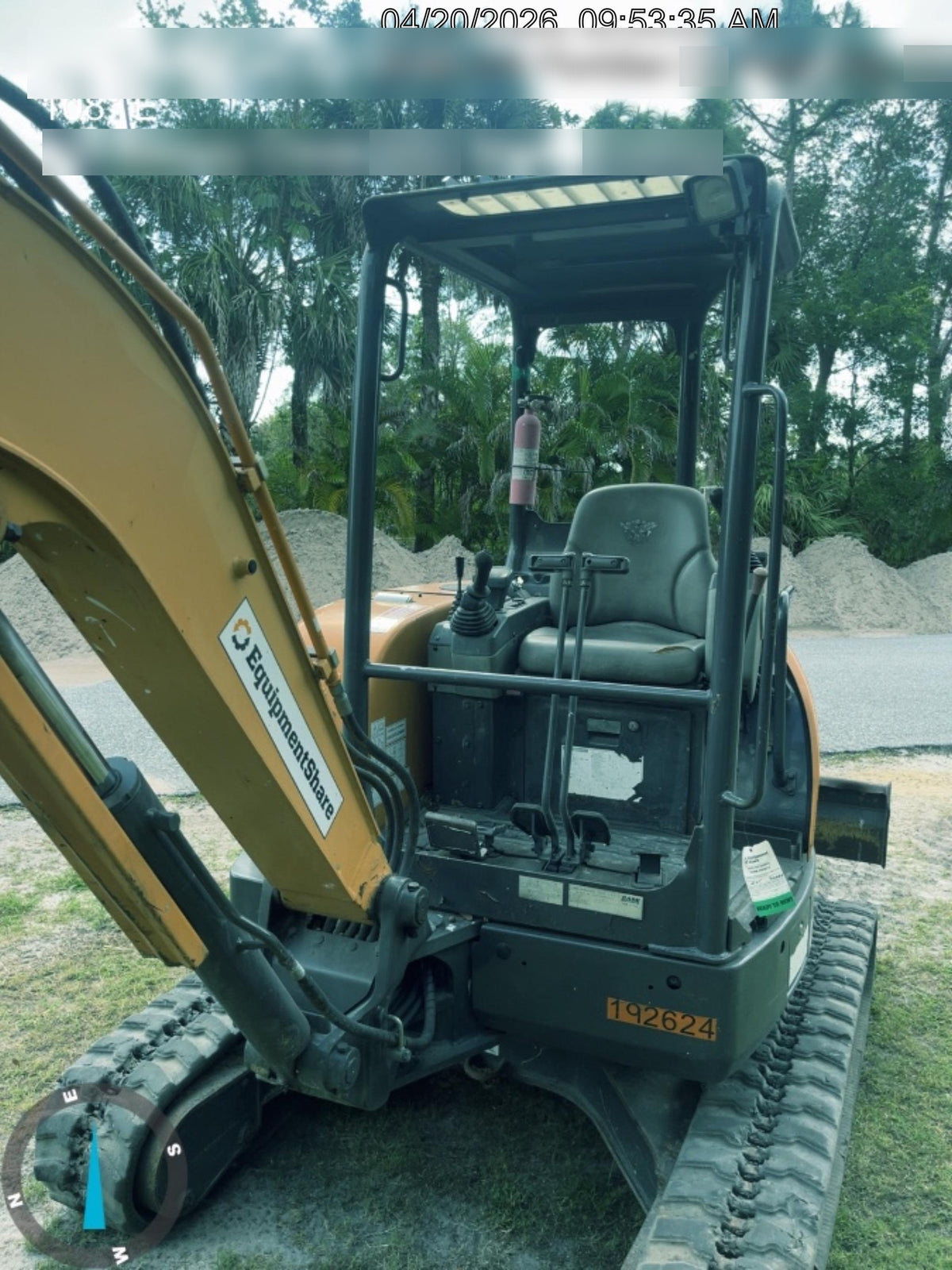 2018 Case CX37C ROPS, LONG ARM, RUBBER TRACKS, AUX HYD